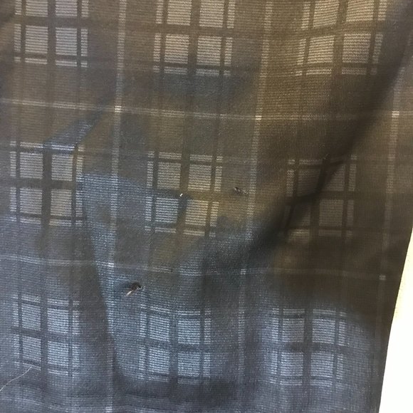 Lapa Black Plaid Pants Stretchy Satin Size L - Picture 4 of 5